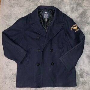 Ralph Lauren Polo Jeans Co Men's Double Breasted Military Style Pea Coat  Sz XL